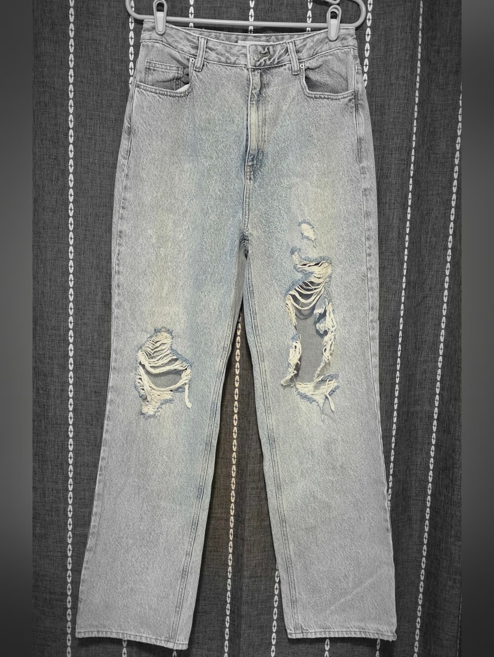 PacSun Light Blue Distressed Straight Leg Jeans